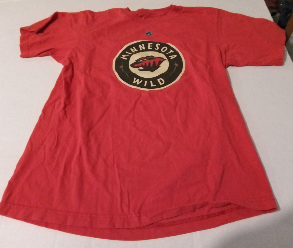 Reebok Size Medium Red Minnesota Wild Martin Havlat T-Shirt